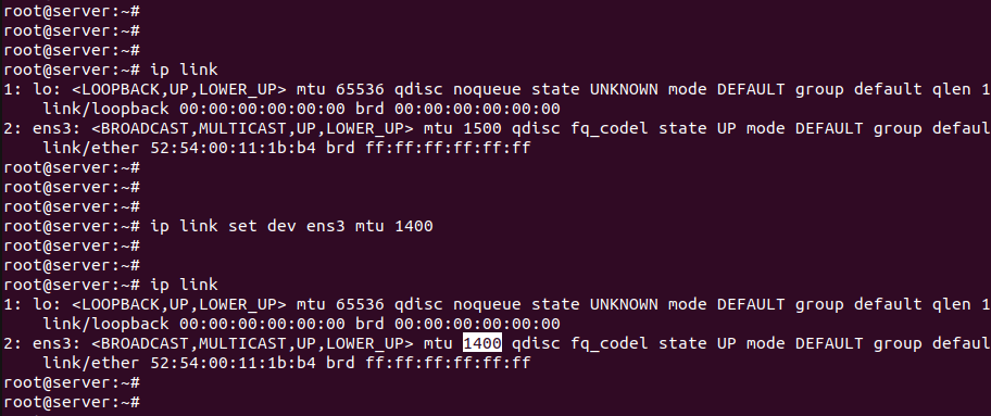 Значение MTU в Linux